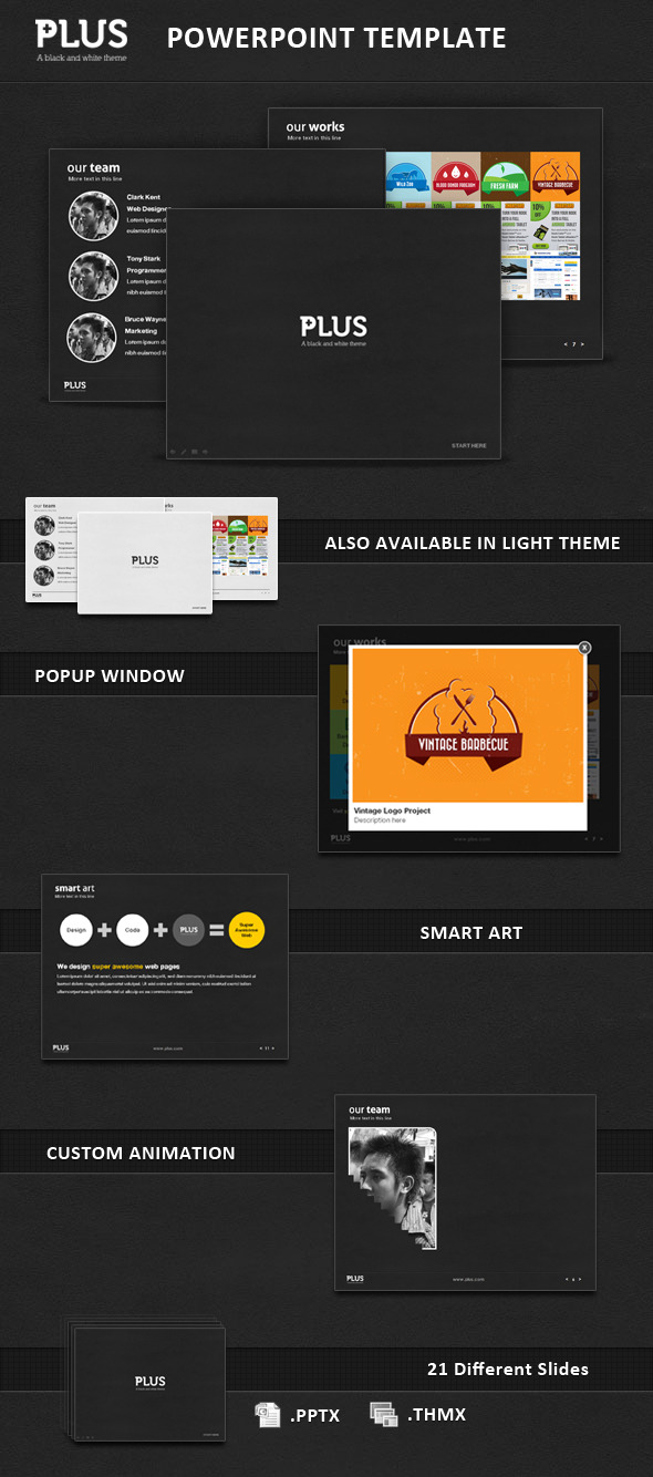 Plus Presentation Template - PowerPoint Templates Presentation Templates