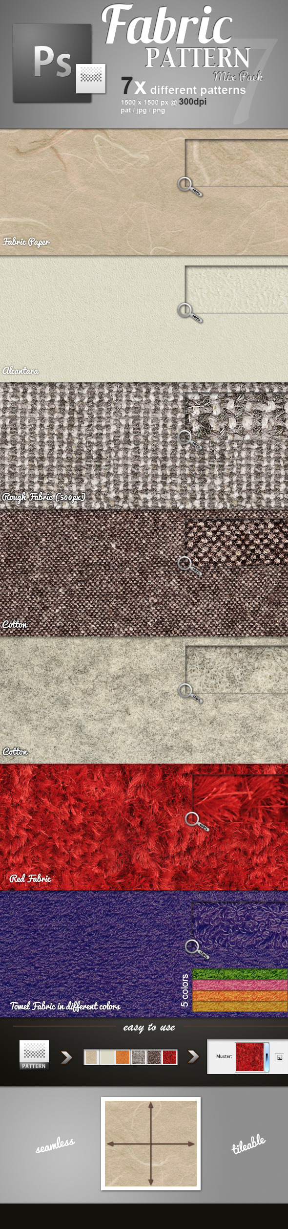 Fabric Pattern Mix - Miscellaneous Textures / Fills / Patterns