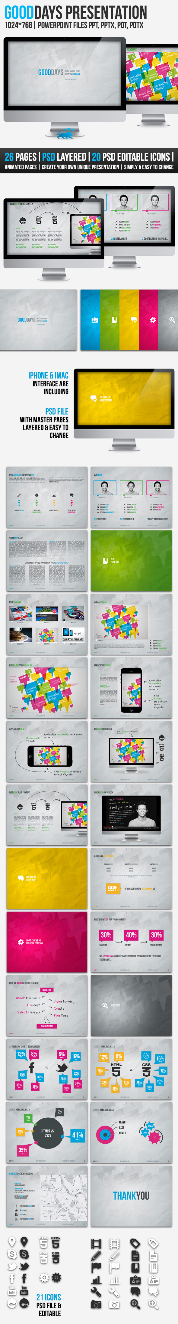 GOODDAYS | 26 Pages | POWERPOINT Presentation - PowerPoint Templates Presentation Templates
