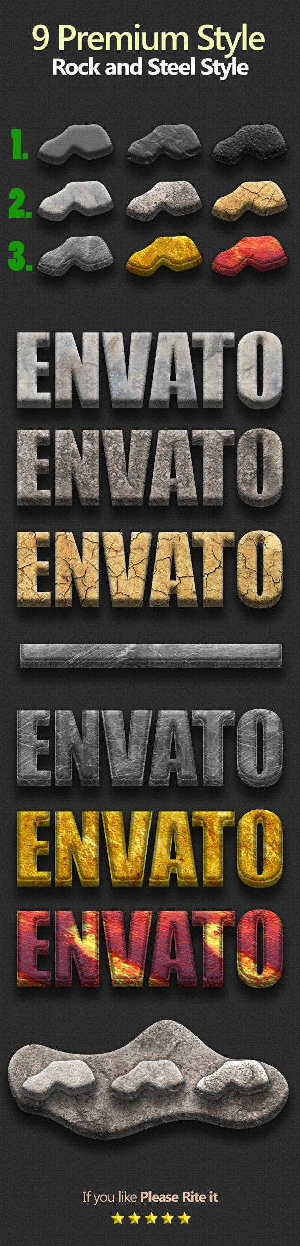 9 Rock and Steel Style - Text Effects Styles