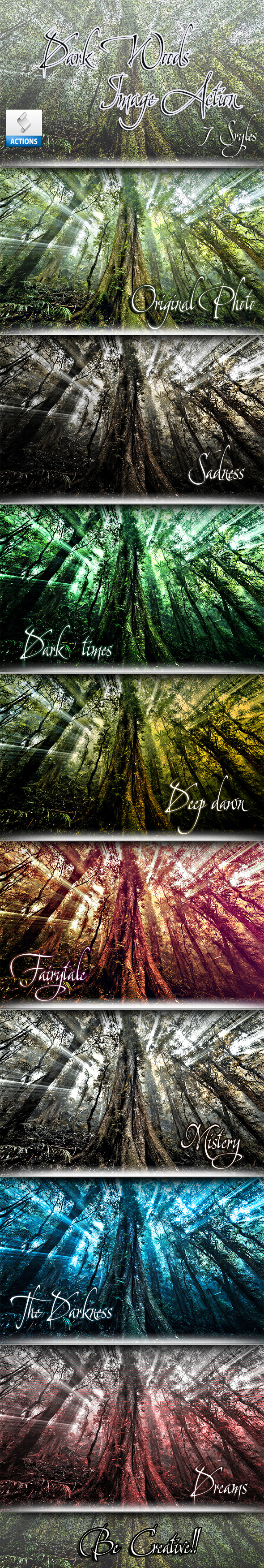 Dark Woods Actions - Photo Effects Actions