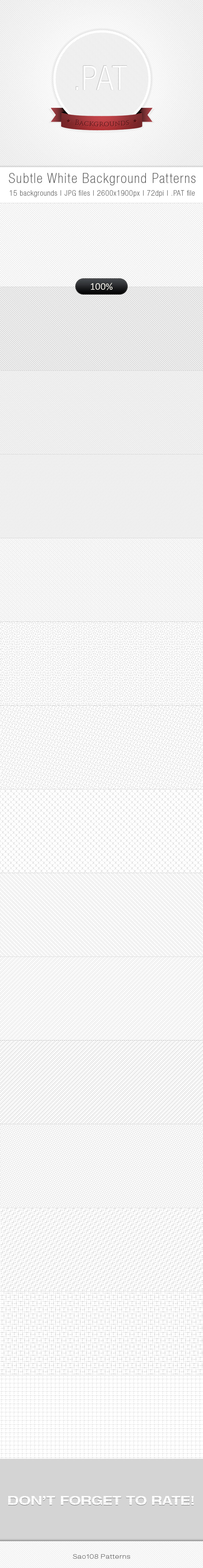 Subtle White Background Patterns - Artistic Textures / Fills / Patterns
