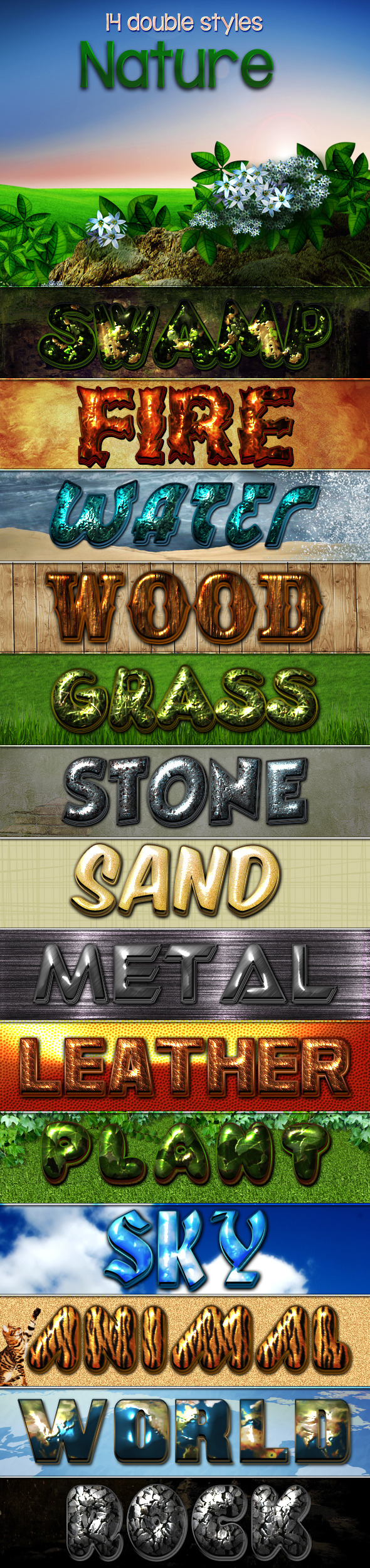 Nature Styles - Text Effects Styles