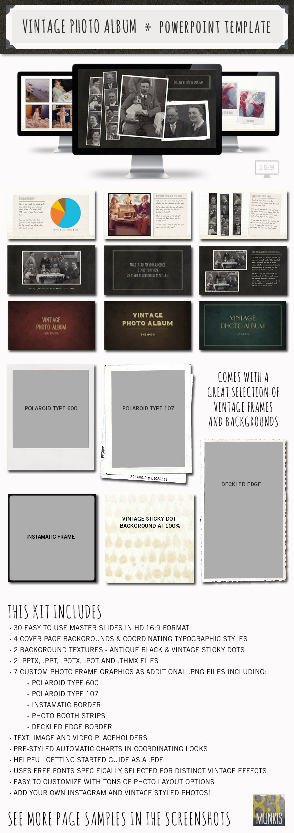 Vintage Photo Album Powerpoint Template By 83MUNKIS GraphicRiver