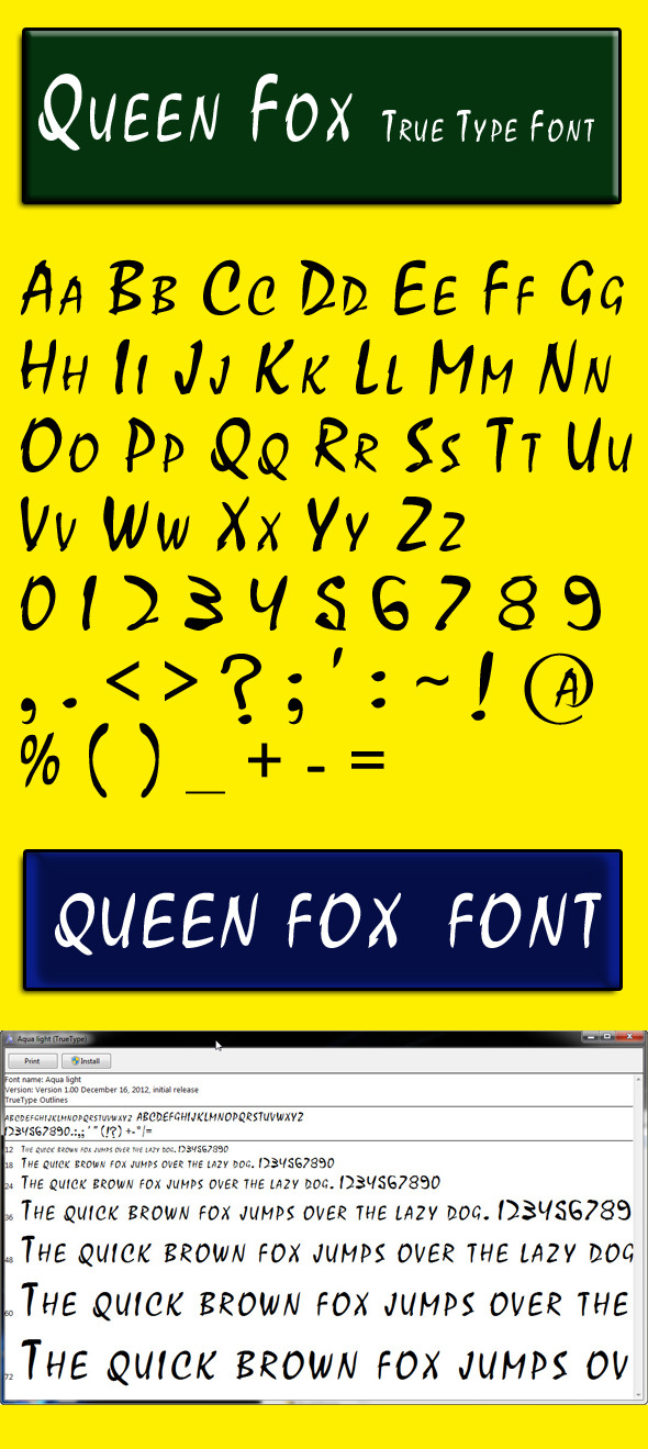 Queen Fox - Calligraphy Script