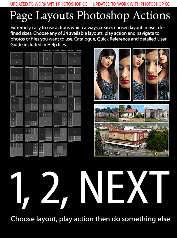 Page Layouts Photoshop Actions - Photoshop Add-ons