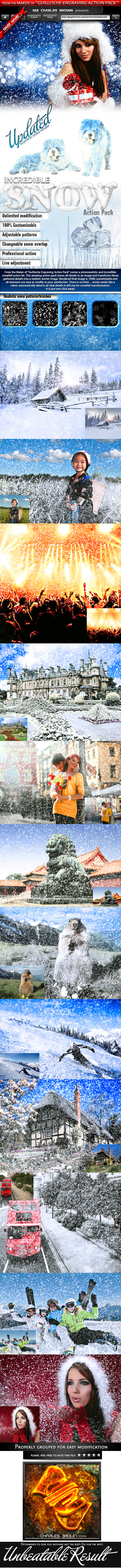 Incredible Snowfall Action Kit - Photo Effects Actions