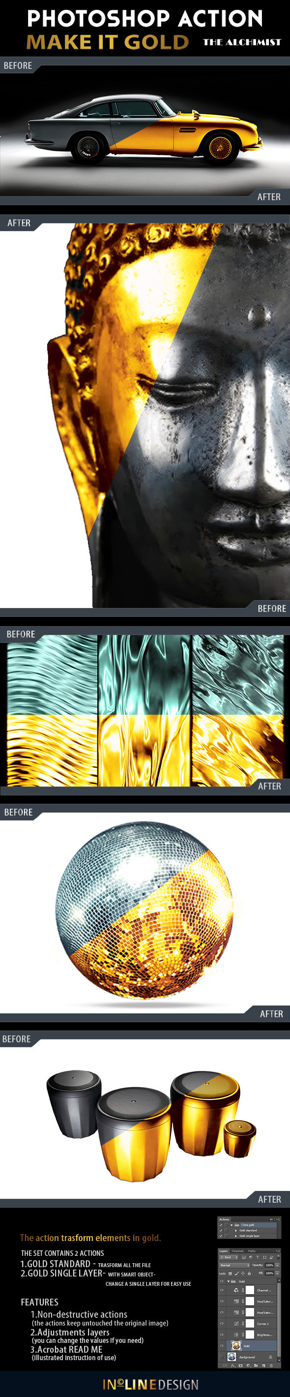 Make it Gold Action - Photo Effects Actions