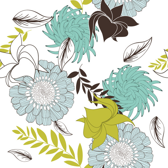 Seamless Floral Pattern - Artistic Textures / Fills / Patterns