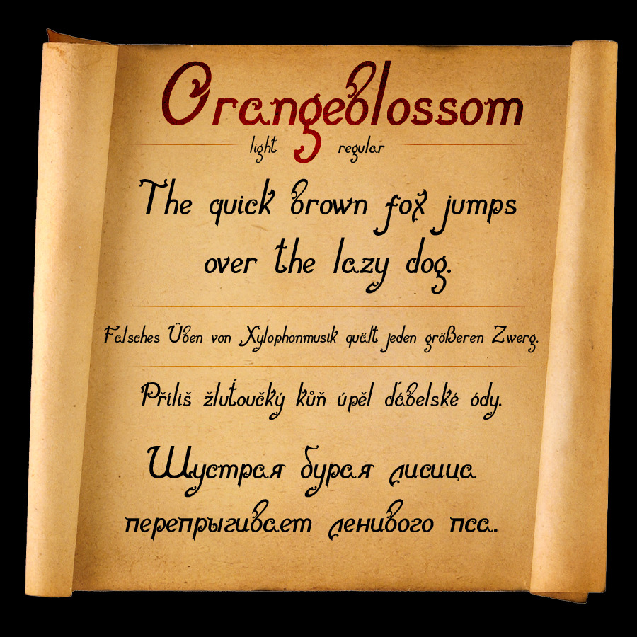 Orangeblossom-Font in Decorative Fonts - product preview 1