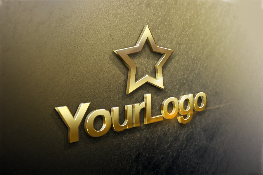 logo mockup black 3D GraphicRiver New  designercow Text  Advanced Styles by