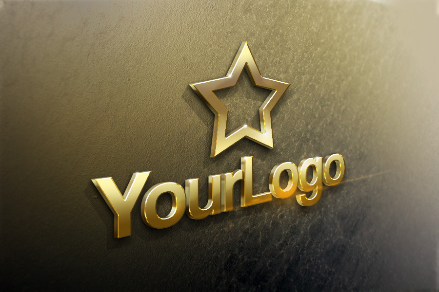 Download 9 977 3d Gold Logo Mockup Free Mockupsfree