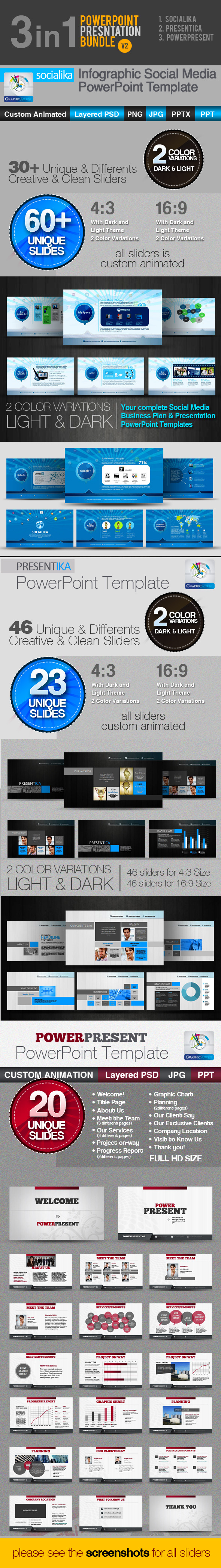 3in1: PowerPoint Templates Bundle v2 - Creative PowerPoint Templates