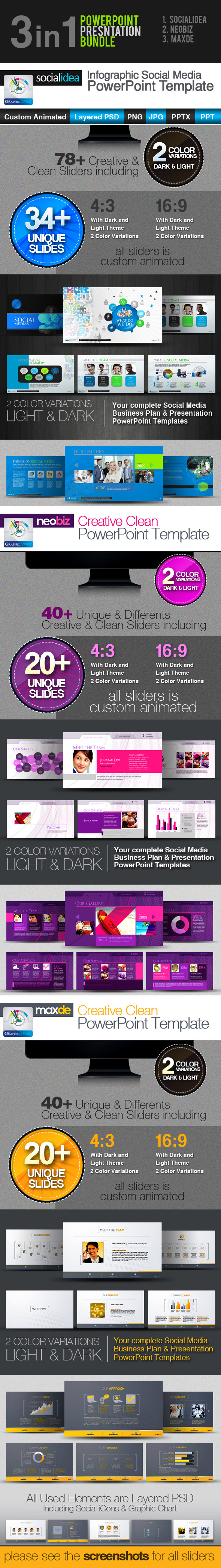 3in1: PowerPoint Templates Bundle - Business PowerPoint Templates