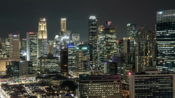 4k Panning shot of Singapore skyline alt
