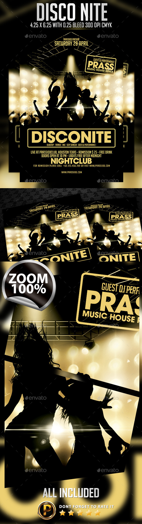 Disco Nite Flyer Template - Clubs & Parties Events