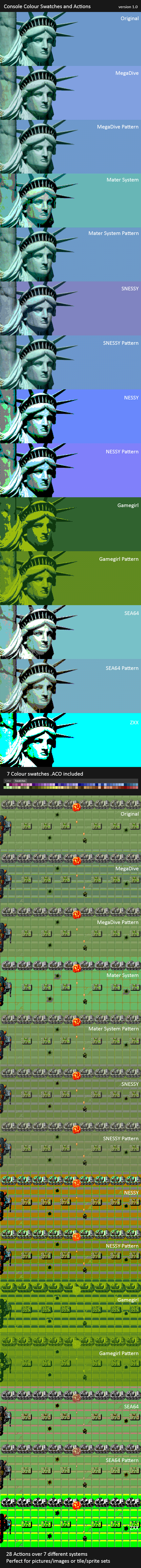 Console Colour Swatches and Actions - Photo Effects Actions
