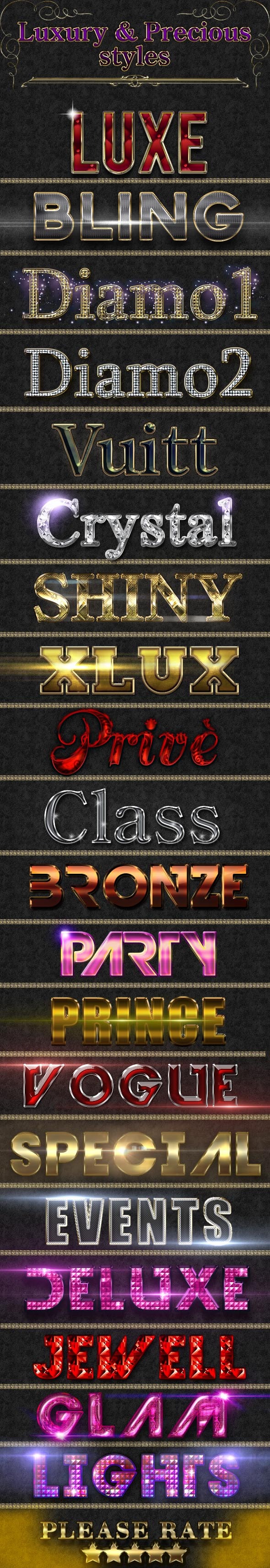 Luxury & Precious Styles - Text Effects Styles