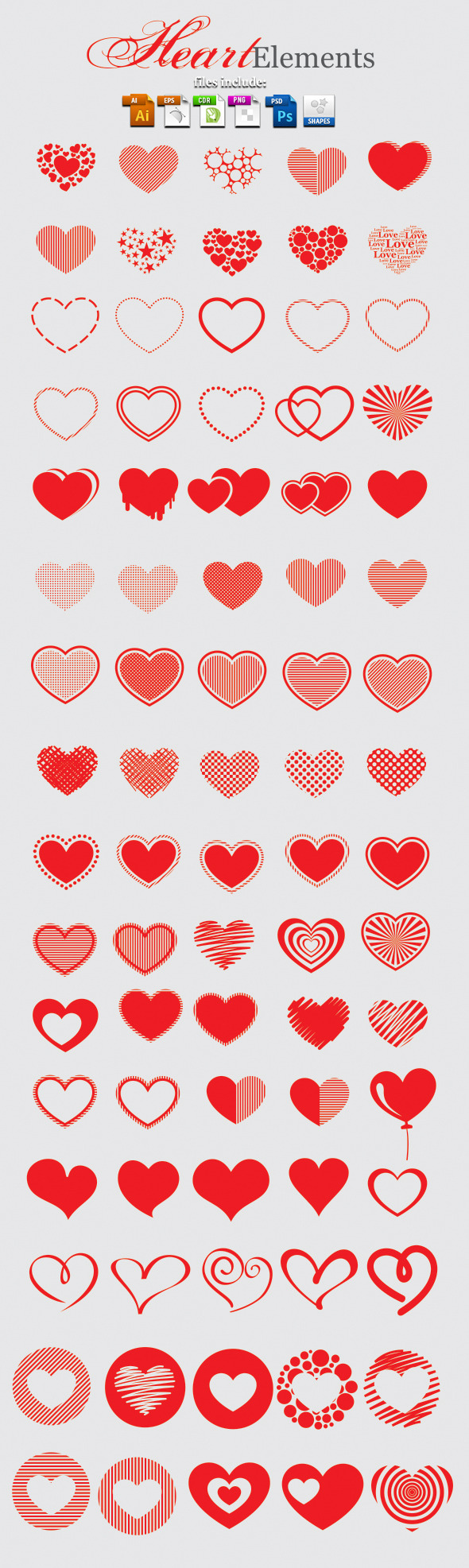 Heart Elements - Symbols Shapes