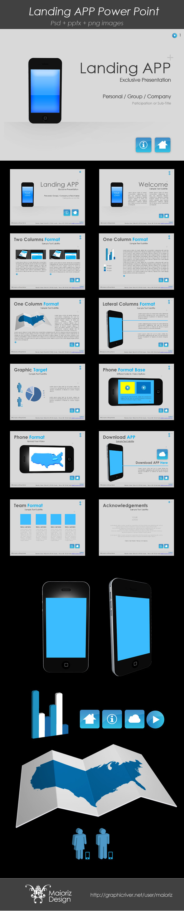 Landing App PowerPoint Template - PowerPoint Templates Presentation Templates