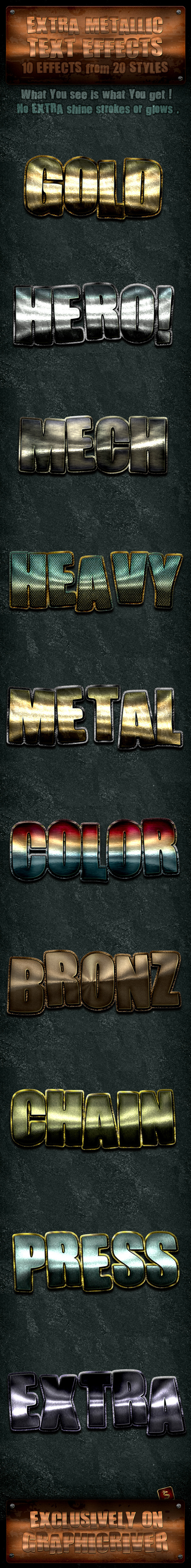 Metallic Text Effects - Text Effects Styles
