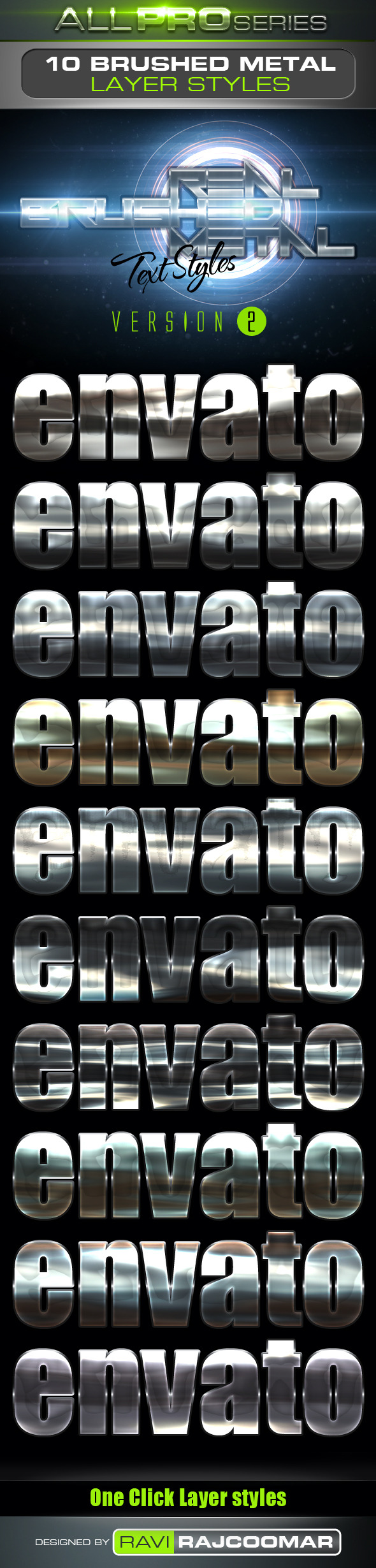 Real Brushed Metal Text Styles Vol.2 - Styles Photoshop