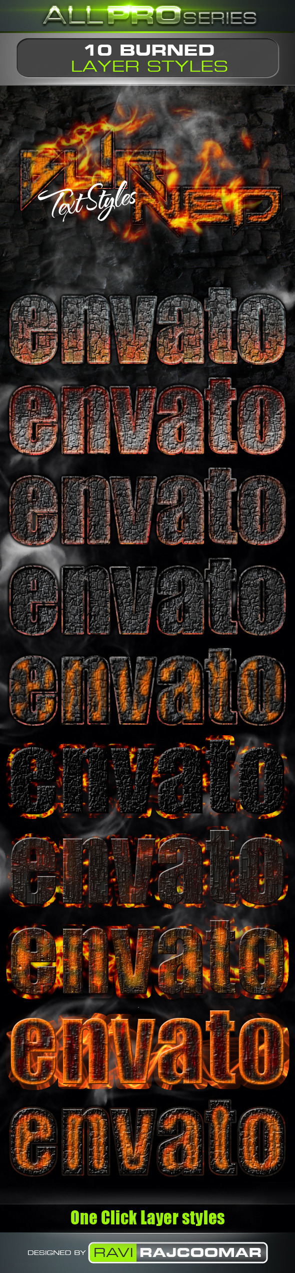 Burned Photoshop Text Styles - Styles Photoshop