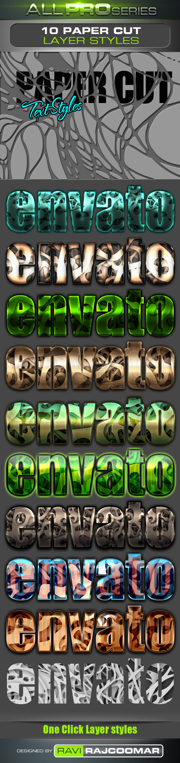 Paper Cut Photoshop Text Styles - Styles Photoshop