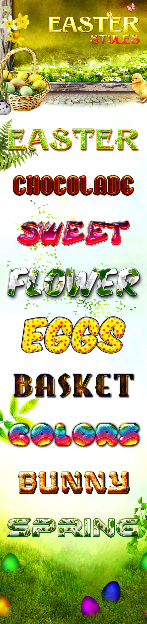Easter Styles - Text Effects Styles