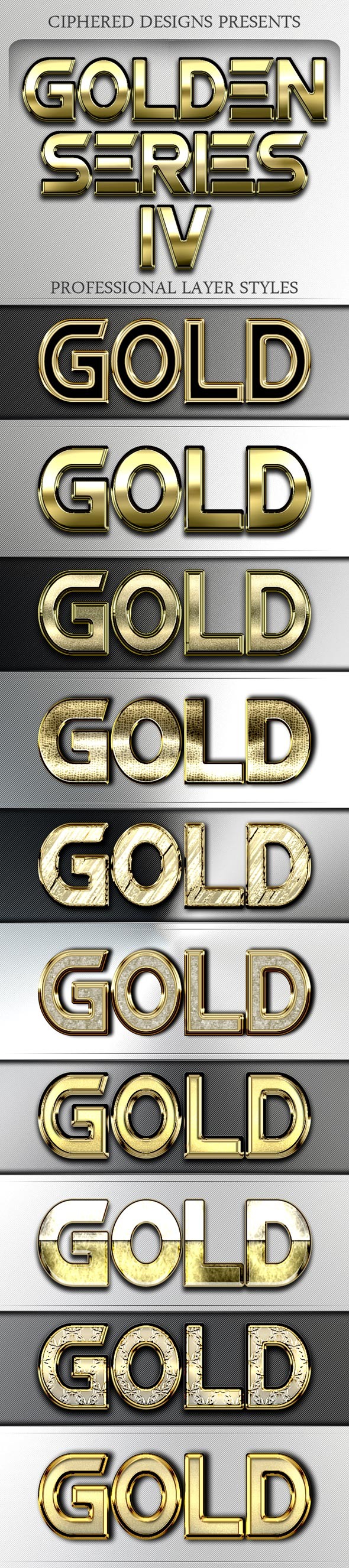 Golden Series IV - Professional Layer Styles - Text Effects Styles