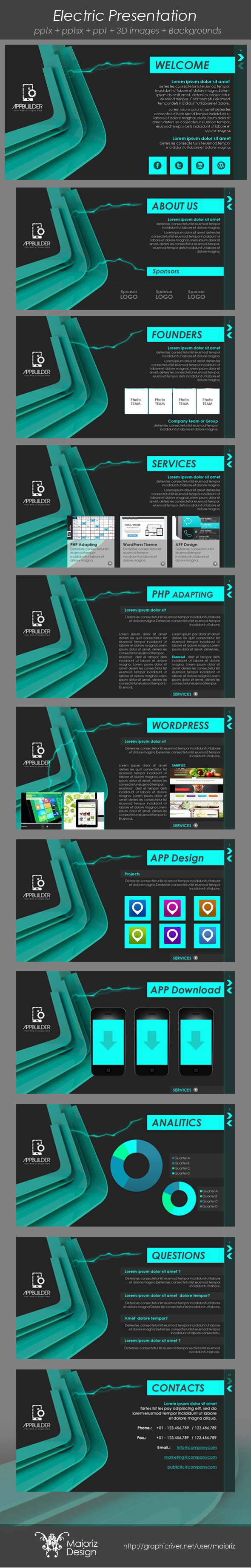 Electric Presentation - Abstract PowerPoint Templates