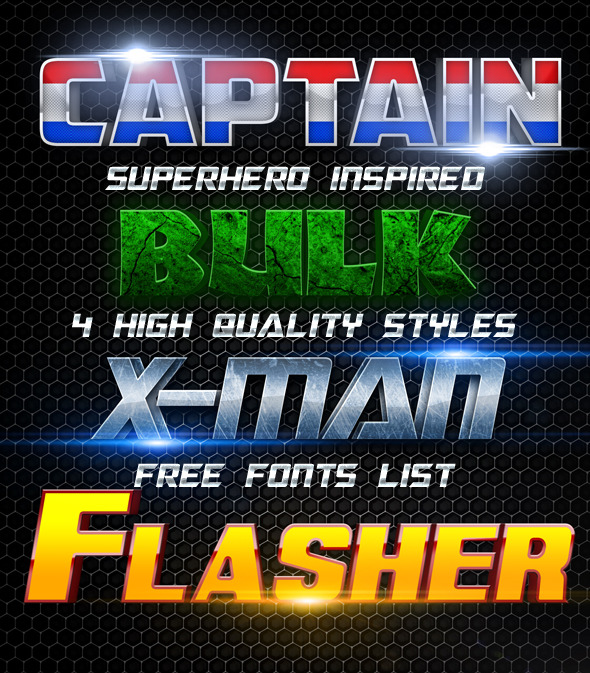 Superhero Styles - Styles Photoshop