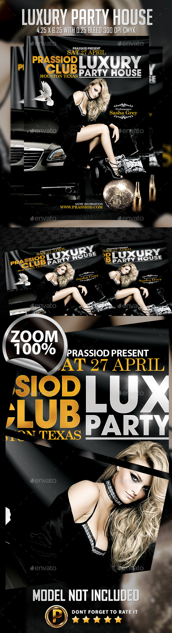 Luxury Party House Flyer Template - Clubs & Parties Events