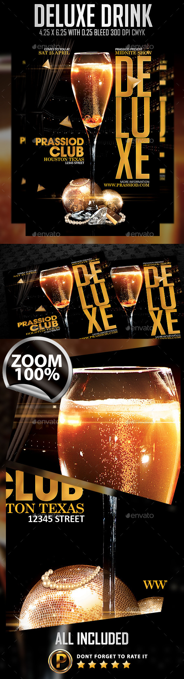 Deluxe Drink Flyer Template - Clubs & Parties Events