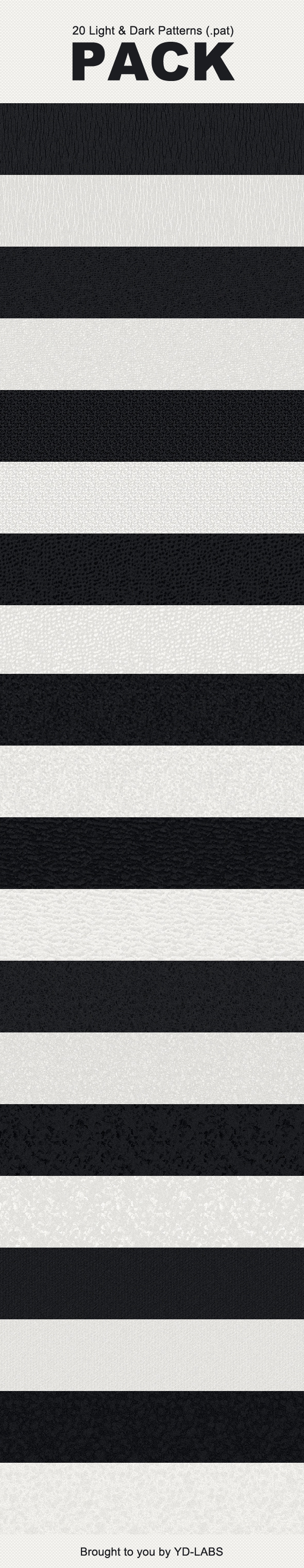 20 Light & Dark Patterns - Textures / Fills / Patterns Photoshop
