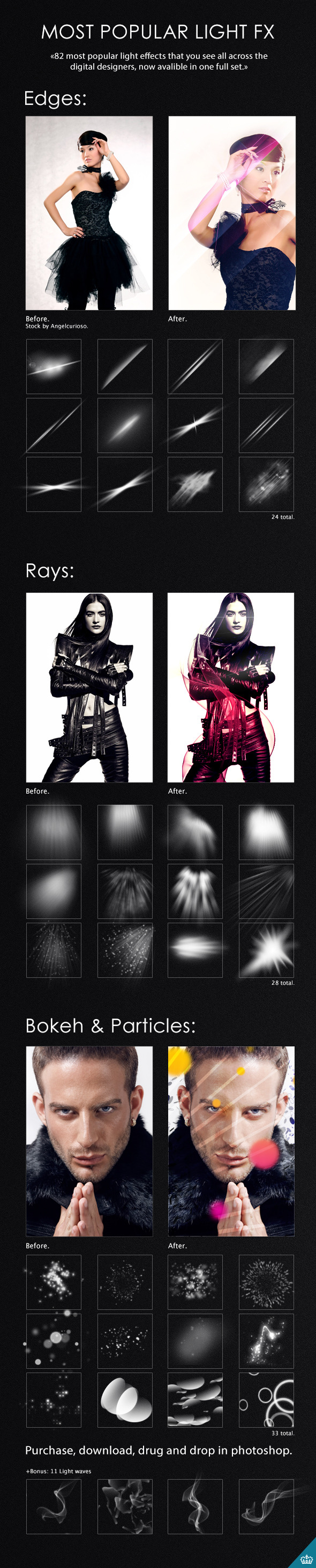 82 Light Effects - Brushes Photoshop