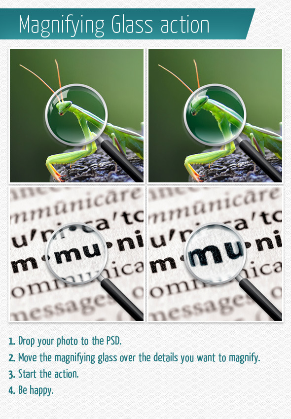Magnifying Glass Action - Actions Photoshop
