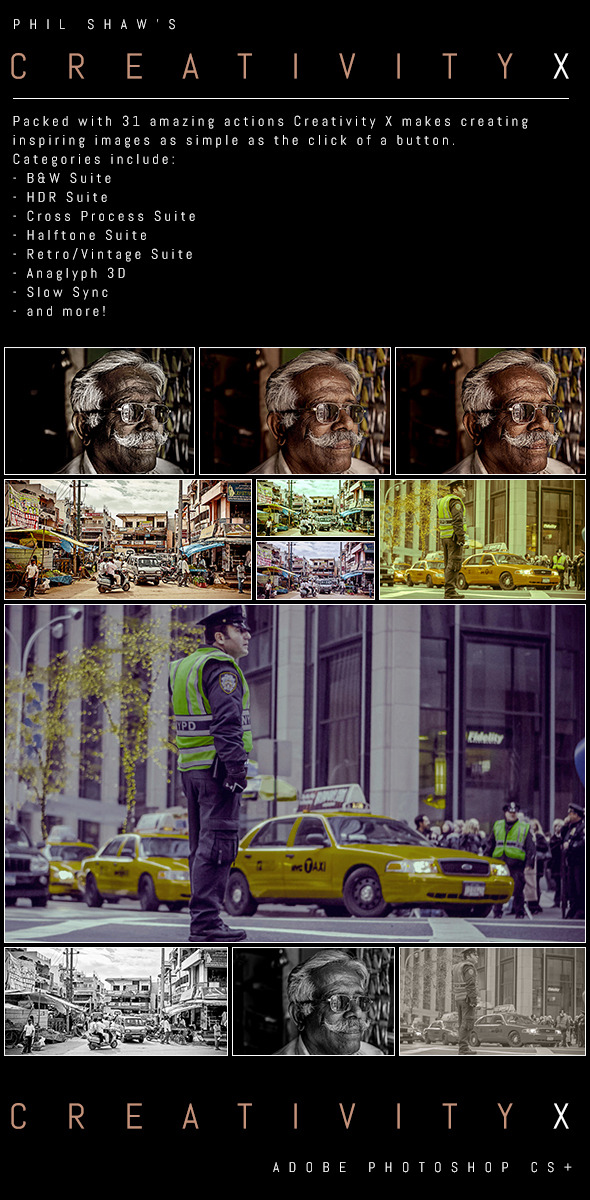 Creativity X - Photoshop Effects Pack - Photo Effects Actions