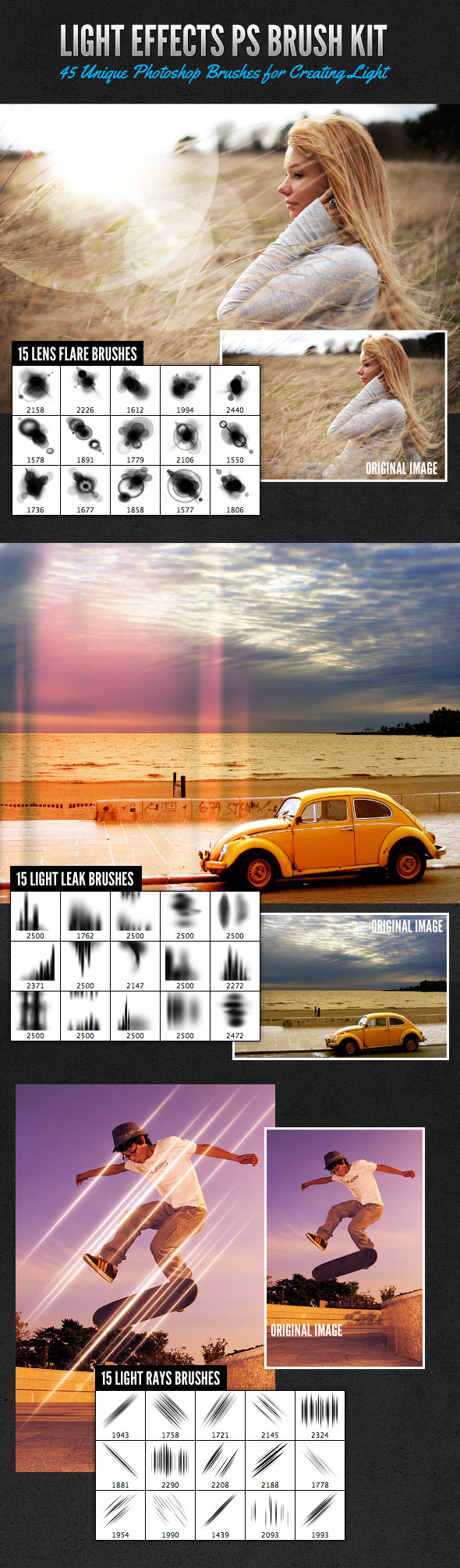 Light Effects Photoshop Brush Kit - Miscellaneous Brushes