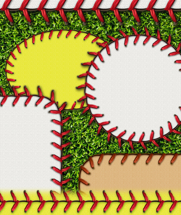 Baseball Stitches Brush & Styles Pack - Brushes Illustrator