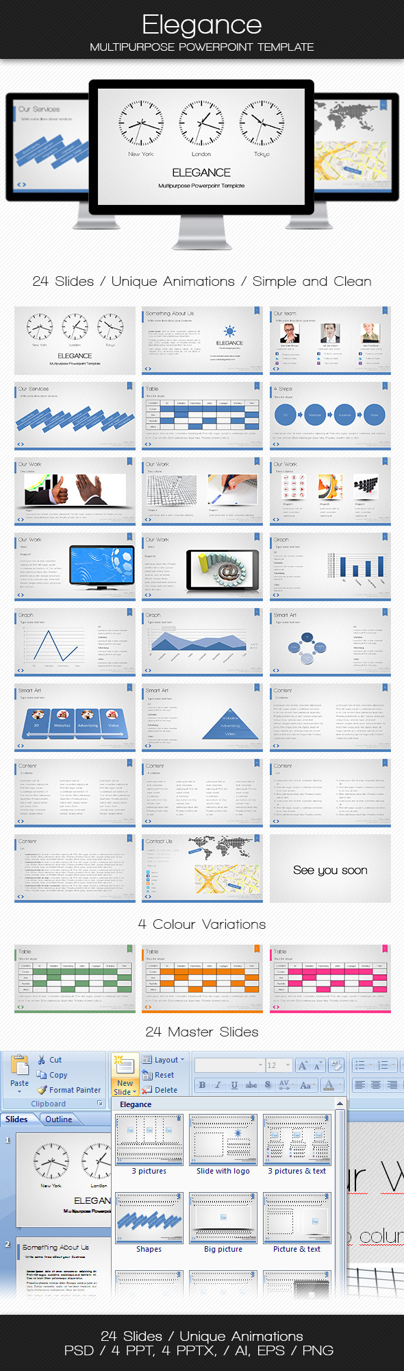 Elegance - Multipurpose Powerpoint Template - Presentation Templates