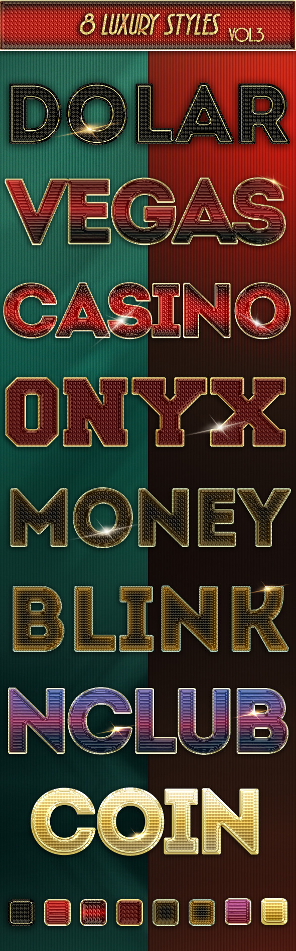 8 Luxury Styles vol. 3 - Text Effects Styles