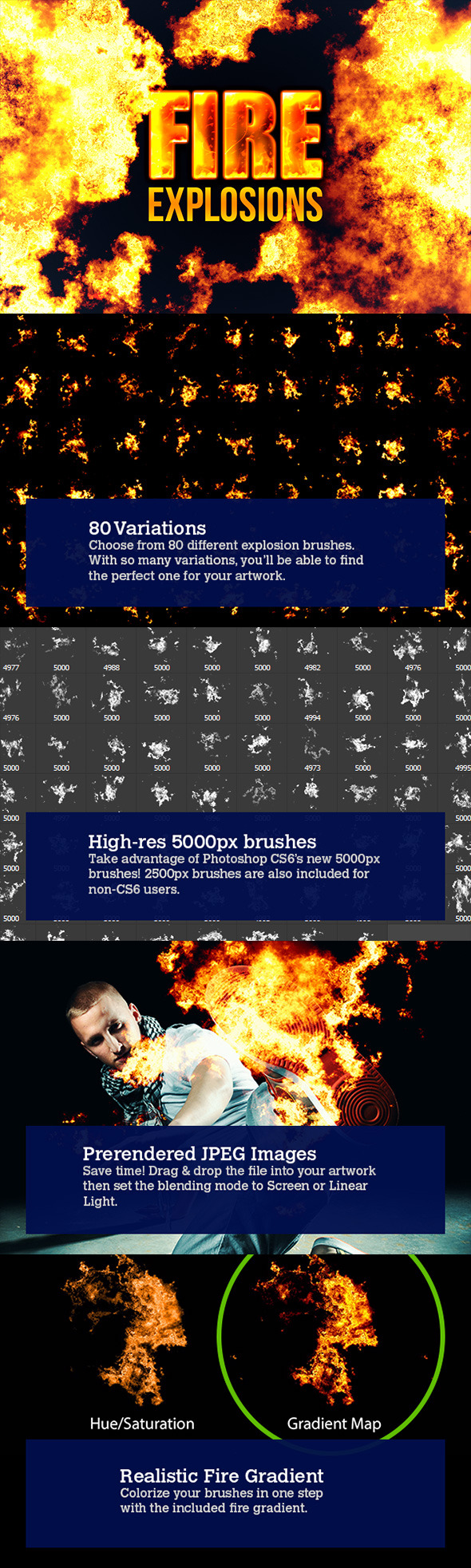 80 Photorealistic Fire Explosions - Miscellaneous Brushes