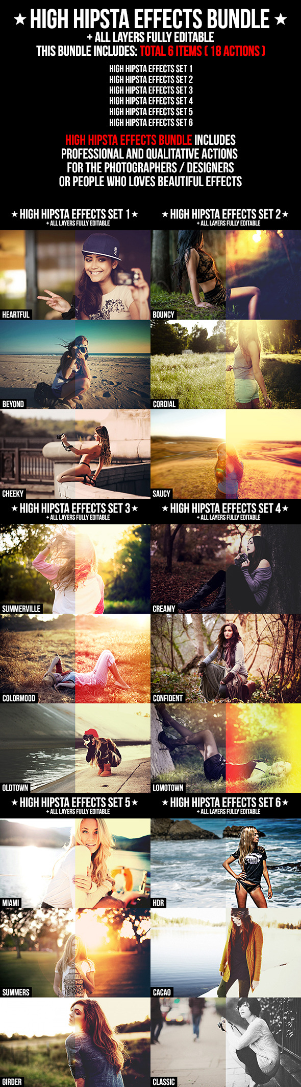 High Hipsta Effects Bundle - Photo Effects Actions