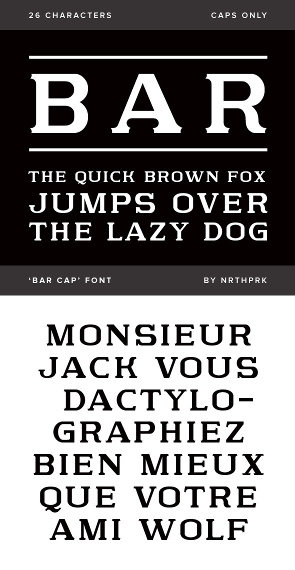 Bar Cap - Serif Fonts