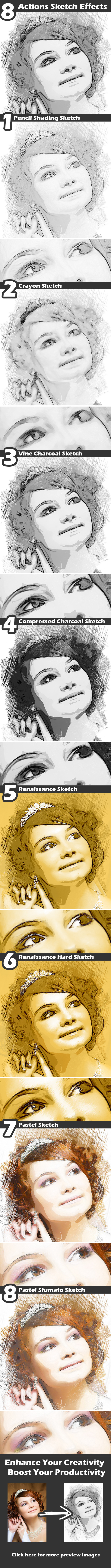 Actions Sketch Effects - Photo Effects Actions