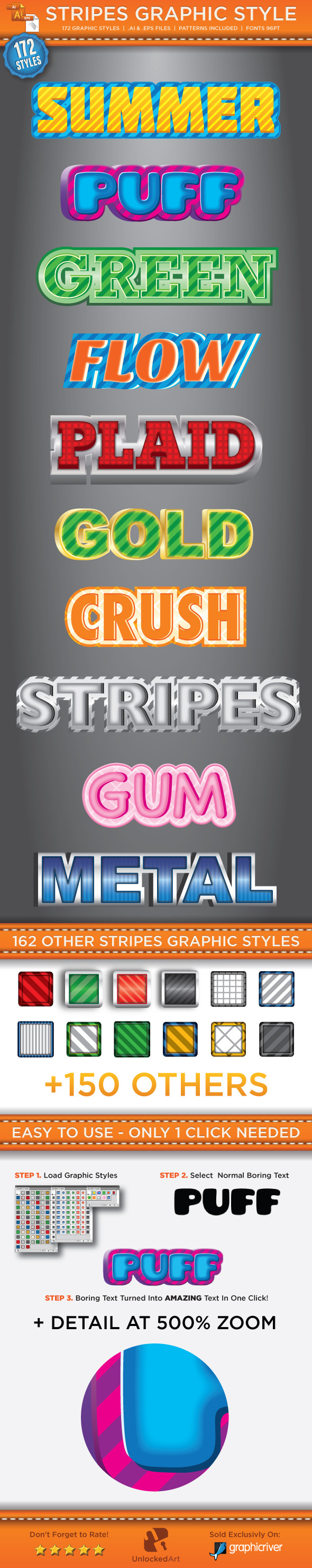 Stripes Graphic Styles - Styles Illustrator