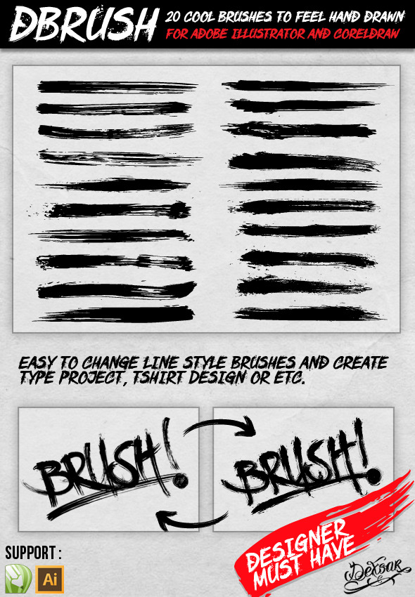 dBrush - 20 Cool Brush - Artistic Brushes