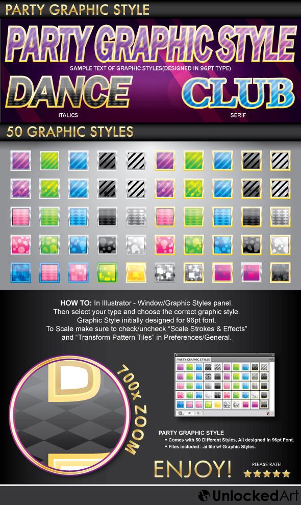 Party Graphic Style - Styles Illustrator