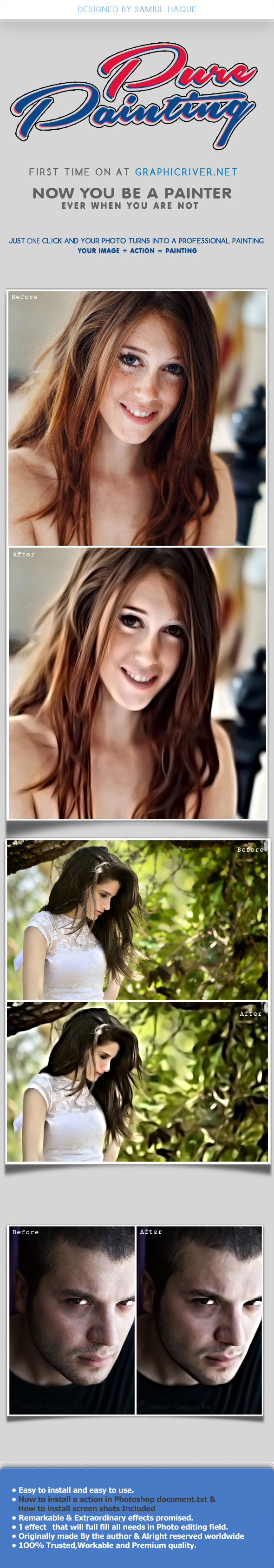 Pure Painting Photoshop Action - Photo Effects Actions